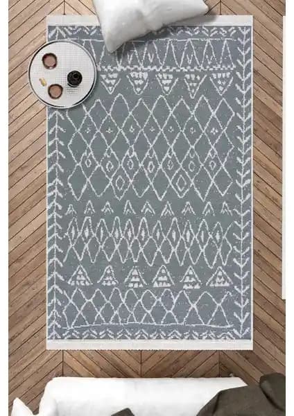 Caretta Home Mistik Desenli Çift Taraflı Dokuma Kilim - Modern ve Şık Dekorasyon Unsuru