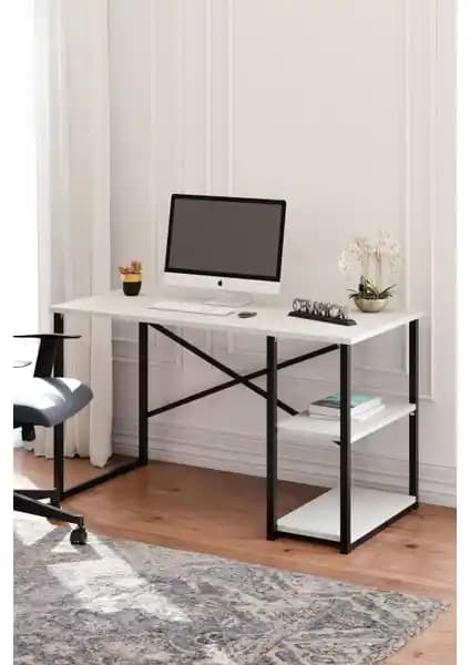 Ceramical MSR Raflı Çalışma Masası: Modern, Dayanıklı ve Estetik Ofis Mobilyası Tanıtımı