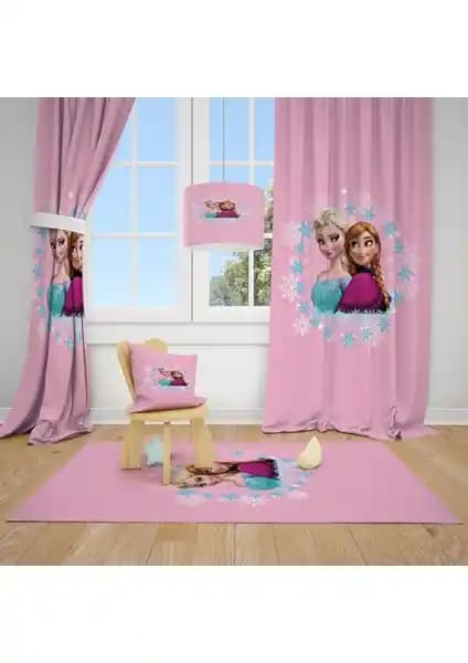 Çocuk Odası Dekorasyonunu Canlandıran Çizgi Prensesler Fon Perde Seçenekleri