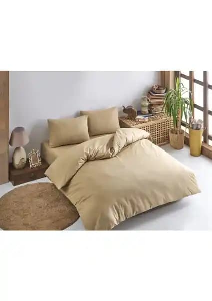 Colorpool Geolojik Zaman Bej Mavi Nevresim Takımı Yatak Odası İçin Şık ve Dayanıklı Tasarım