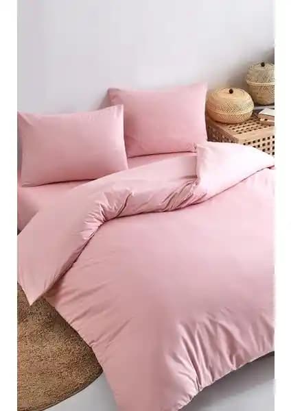 Colorpool Visual Path Pudra Rengi Nevresim Takımı: Şık ve Konforlu Yatak Odası Dekorasyonu İçin