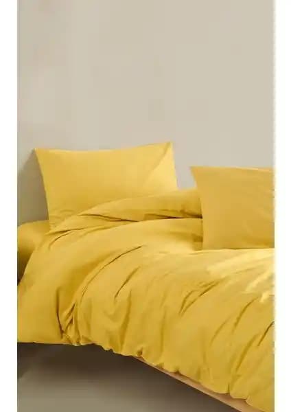 Colorpool Visual Path Sarı Nevresim Takımı: Şık ve Konforlu Pamuk Yatak Seti