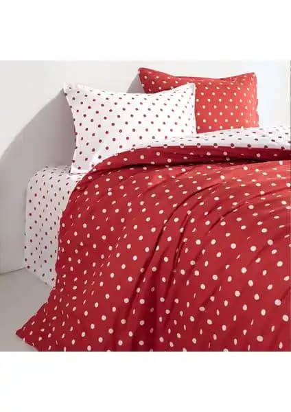 Coté Blanc Dots Kırmızı Ranforce Tek Kişilik Nevresim Takımı Özellikleri ve Kullanım Bilgileri