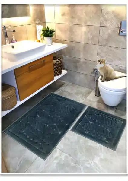 Cotton Crafty %100 Pamuk Dokuma Banyo Paspas Seti Çevre Dostu ve Şık Tasarım