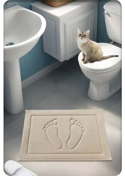 Cotton Crafty %100 Pamuk Dokuma Banyo Paspası Doğal ve Şık Tasarımıyla Konfor Sağlar