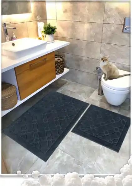 Cotton Crafty Pamuk Dokuma Banyo Paspas Seti: Doğa Dostu ve Şık Tasarım