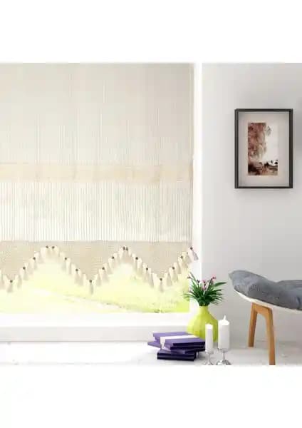 Cotton Studio Pamuklu Ara Güpürlü Natural Çizgili Tül Perde Detayları ve Kullanım İpuçları