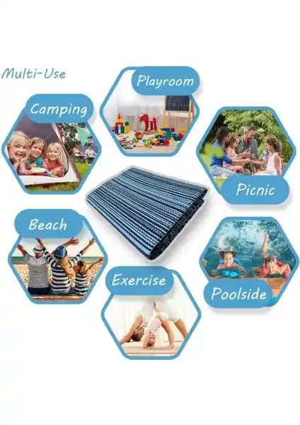 Craft Home Kamp Siyah Hasır Oturma Örtüsü: Pratik ve Çevre Dostu Piknik ve Plaj Malzemeleri