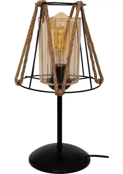 D-Light Irem Camlı Abajur: Rustik Şıklık ve İşlevsellik Sunan İç Mekan Aydınlatma Ürünü