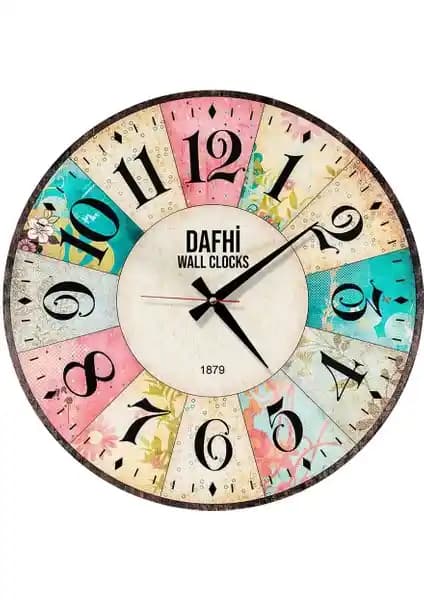 Dafhi Ahşap Dekoratif Duvar Saati 45x45 Çerçevesinde Modern ve Şık Tasarım