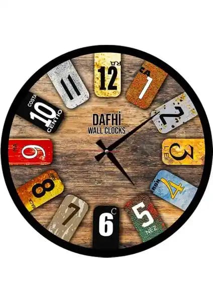 Dafhi Ahşap Duvar Saati 45x45 cm Modern ve Şık Tasarımıyla Dekorasyonunuza Zarif Dokunuş