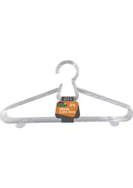 Decobella OMAK Kristal Elbise Askısı 6'lı - Şık ve Fonksiyonel Ev Düzeni Çözümü