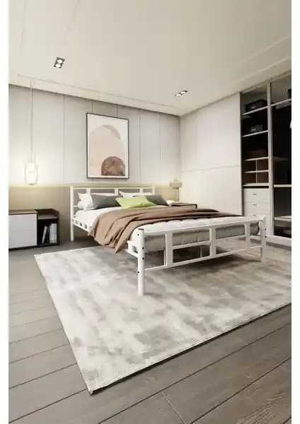 Decofer Karma Beyaz Metal Çift Kişilik Karyola: Şık ve Dayanıklı Yatak Odası Tasarımı