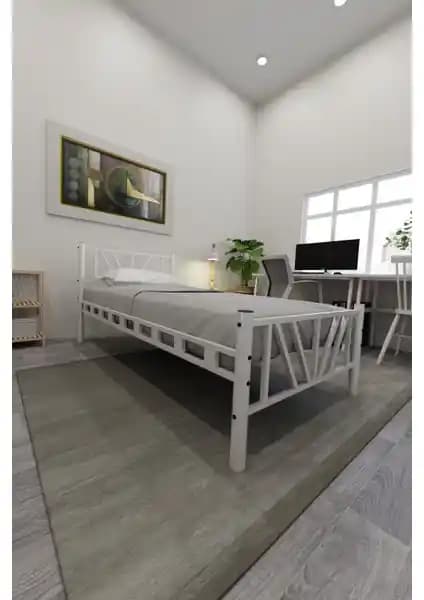 Decofer Smyrna Tek Kişilik Metal Karyola Modern ve Dayanıklı Yatak Çözümü