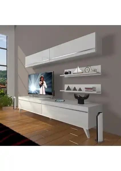Decoraktiv Eko 5 MDF Retro TV Ünitesi Modern Tasarım ve Dayanıklılık İçin Uygun
