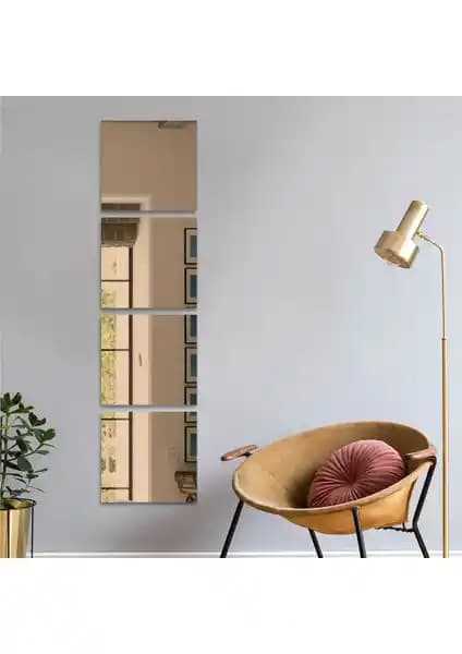 Decorita Ayna - 30x30 cm Kare Bronz Ayna Modern ve Dayanıklı Tasarım
