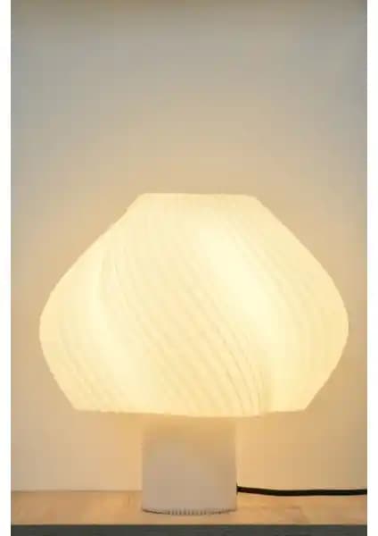 Deep Concept Creamaura Modern Beyaz Abajur: Şık ve Fonksiyonel Modern Dekorasyon Parçası