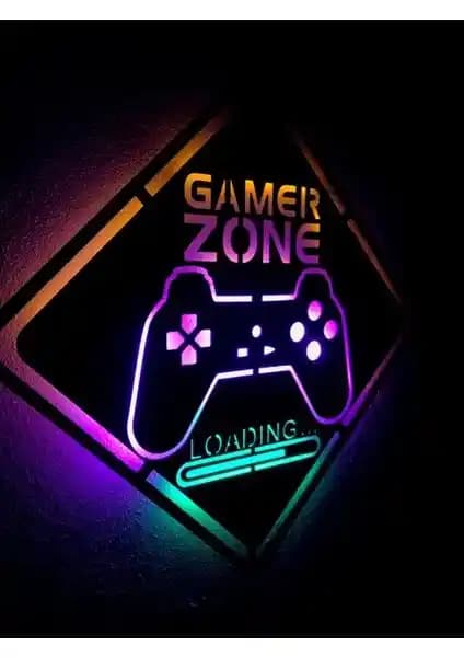 Dekoraven Gamer Zone LED Işıklı Tablo ile Oyun ve Modern Dekorasyonun Yeni Yüzü