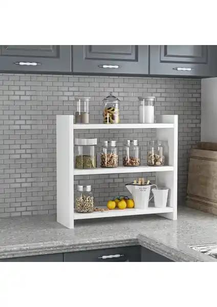 Demonte Dekor Carmen Mutfak Tezgah Rafı Modern ve Pratik Tasarım Çözümleri