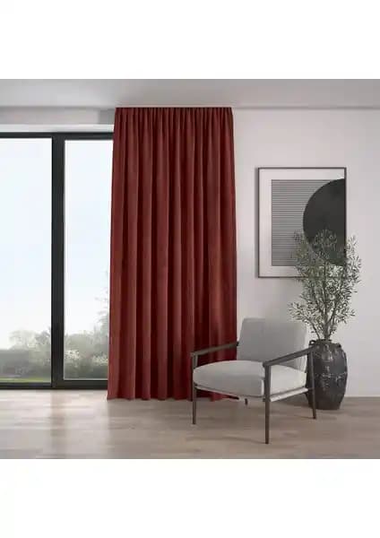 Demor Home Kadife Dokulu Ekstrafor Büzgülü Kiremit Rengi Perde Özellikleri ve Kullanım İpuçları