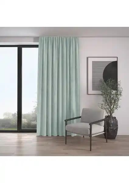 Demor Home Kadife Dokulu Ekstrafor Büzgülü Nil Yeşili Yüksek Kalite Fon Perde İncelemesi ve Özellikleri