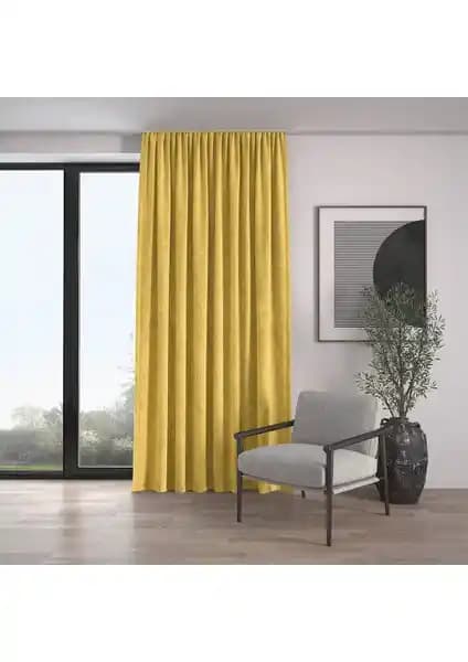 Demor Home Kadife Dokulu Ekstrafor Büzgülü Perde: Şık ve İşlevsel Tasarım, Dayanıklı ve Kolay Bakımlı