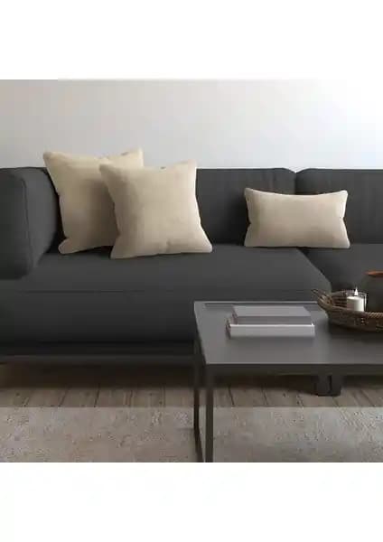 Demor Home Soft Series Ay Taşı Beji Kırlent Kılıfı Şık ve Konforlu Ev Dekorasyonu İçin