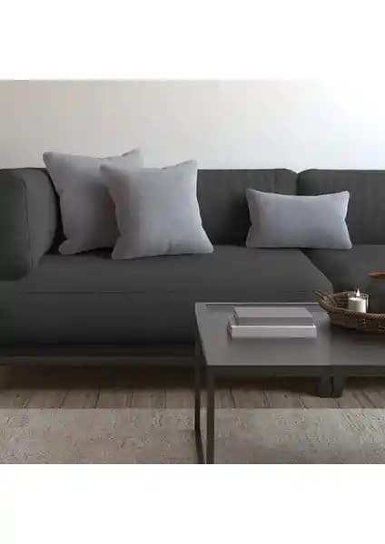 Demor Home Soft Series Gümüş Grisi Kırlent ve Yastık Kılıfı Modern Ev Dekorasyonu İçin
