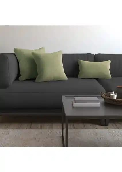 Demor Home Soft Serisi Çağla Yeşili Kırlent ve Yastık Kılıfı Dekorasyonda Şıklık ve Konforun Birleşimi