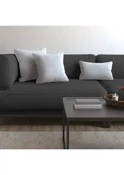 Demor Home Soft Serisi Kar Beyazı Kırlent ve Yastık Kılıfı Şıklık ve Konfor Sunar