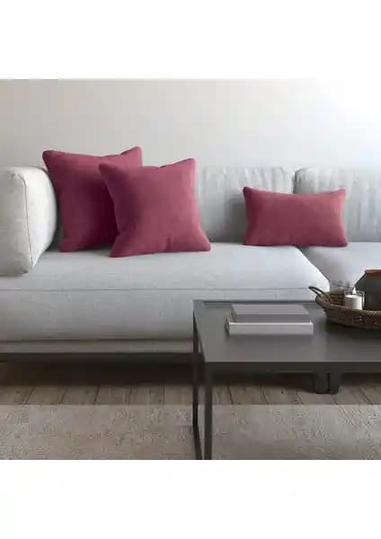 Demor Home Soft Serisi Lavanta Pembesi Kırlent Kılıfı Şık ve Konforlu Tasarım