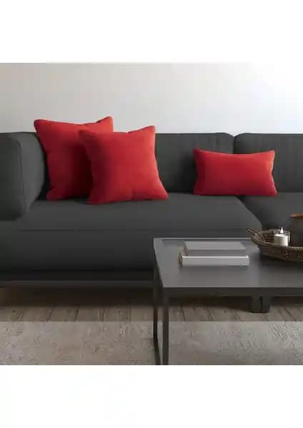 Demor Home Soft Serisi Saltanat Kırmızı Kırlent ve Yastık Kılıfı: Şıklık ve Konfor Bir Arada