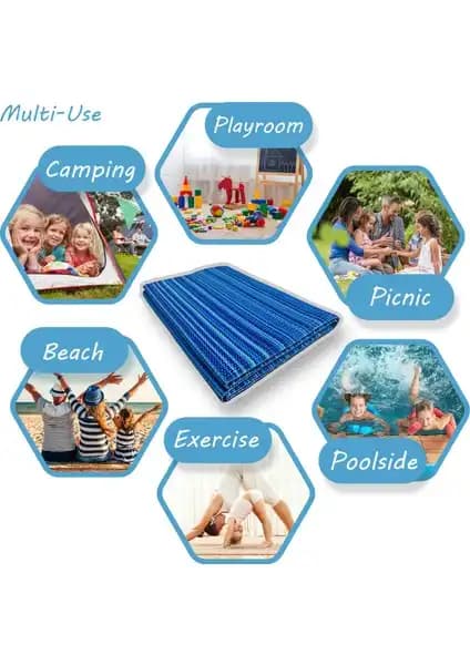 Doğa Dostu ve Şık Mavi Kamp Piknik Plaj Hasırı Ürün Özellikleri ve Kullanım Alanları