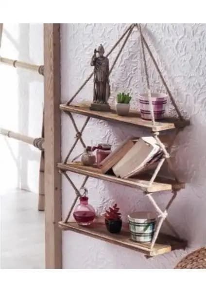 Doğal Ahşap Duvar Rafı: Rustik Tasarım ve Fonksiyonellik Bir Arada