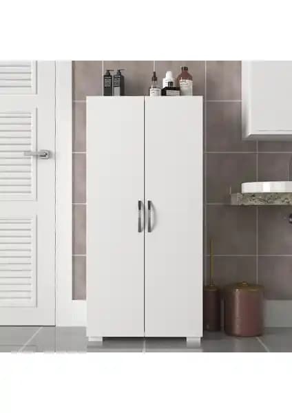 Dorpek Devika 2 Kapaklı Çok Amaçlı 4 Raflı Dolap Modern ve İşlevsel Tasarım