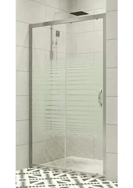 Durul Duşakabin Ön Cephe Parlak Çizgili 5mm Cam ile Modern ve Güvenli Banyo Çözümü