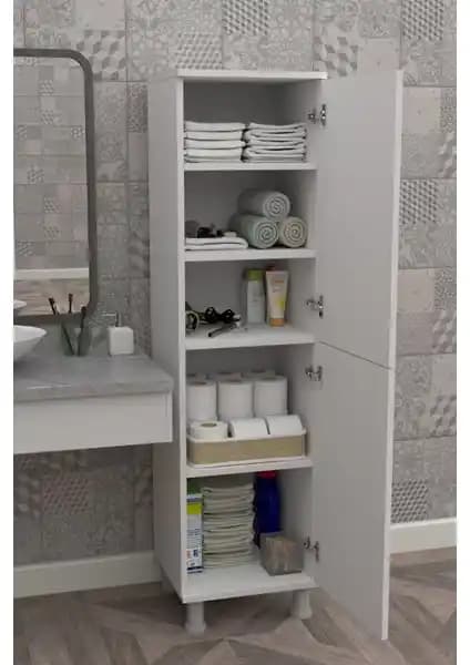 Durusilya Çok Amaçlı Mutfak Balkon Kiler Banyo Erzak Dolabı - Modern ve Dayanıklı Tasarım