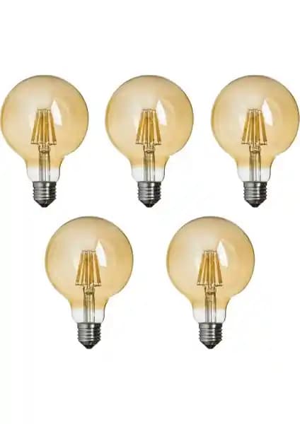 Edison G95 Flamanlı Rustik 6W LED Ampul ile Şık ve Enerji Verimli İç Mekan Aydınlatması