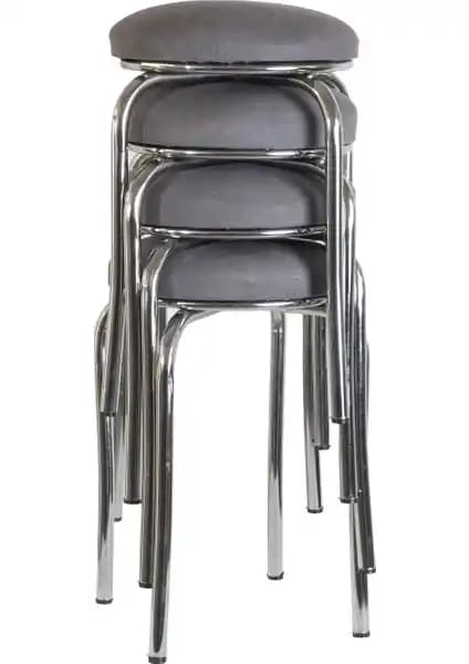 Ekip Metal Tabure Gri: Modern ve Dayanıklı Oturma Çözümü Ev ve Ofis İçin