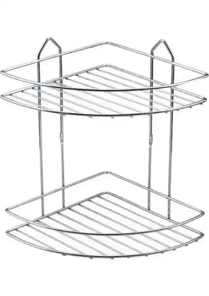 Ekol Tel 2 Katlı Krom Banyo Köşeliği: Estetik ve Fonksiyonellik Sunan Pratik Çözüm