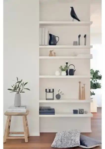 Ekta Mobilya 60x20 cm 6'lı Uçan Raf Seti Modern ve Çok Amaçlı Depolama Çözümü