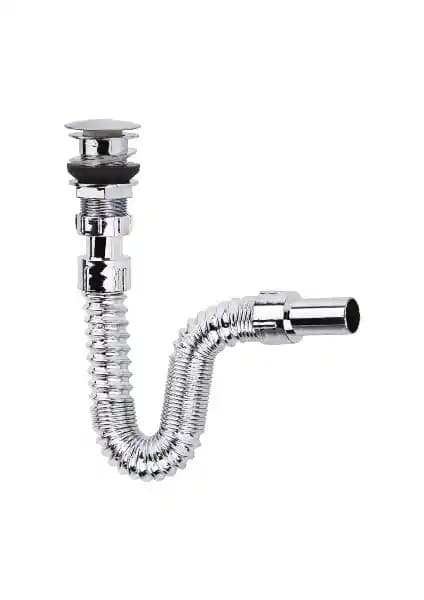 Elallar Krom Bas-Stop Lavabo Sifonu: Modern Tasarım ve İşlevsellik Bir Arada