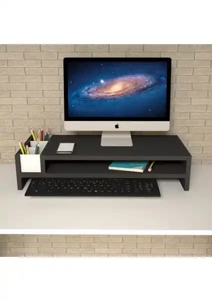 Emkawood Sally Siyah Laptop Standı: Ergonomik ve Şık Çalışma Alanları İçin Ideal Çözüm