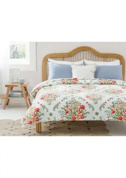 English Home Boho Flowers Tek Kişilik Yatak Örtüsü Dekorasyon ve Kullanışlılık Sunar