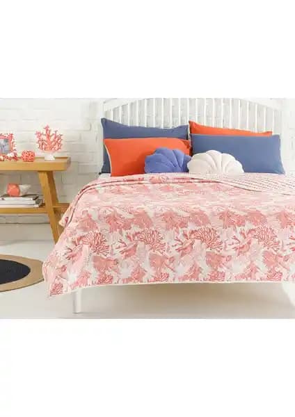 English Home Coral Tek Kişilik Çok Amaçlı Örtü Modern ve Renkli Dekorasyon İçin Uygun