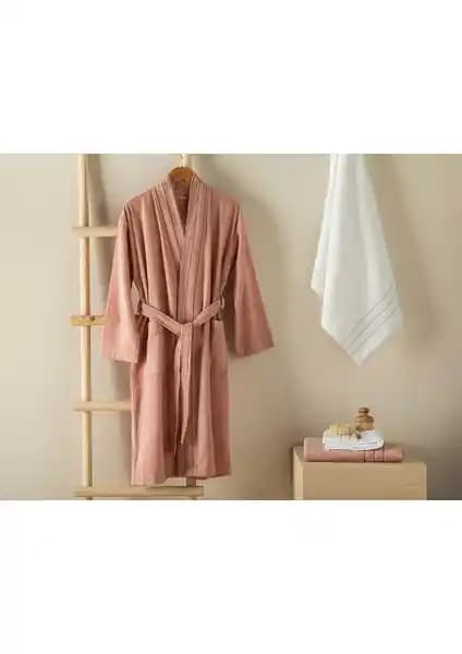 English Home Soft Pamuklu Bornoz Açık Pembe L-Xl Şıklık ve Konfor Sunar
