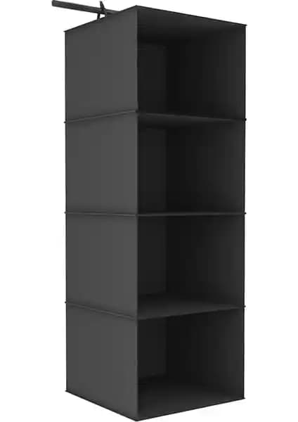 Enzelo Dolap Düzenleyici Organizer Siyah Renkli Modern ve Şık Tasarım