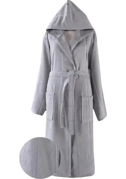 Ephemeris Pamuk Kapüşonlu Unisex Bornoz: Yüksek Emicilikli ve Şık Tasarım