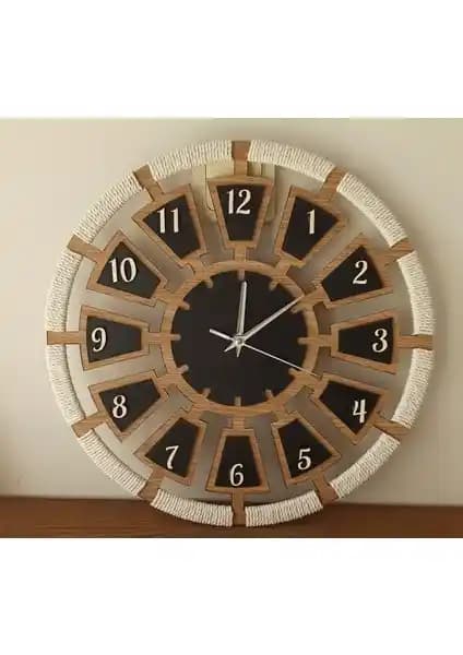 Ergeç Tasarım Ahşap Duvar Saati: Doğal ve Şık Dekorasyon İçin Modern Tasarım