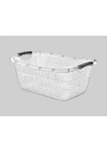 Erkoç Köşeli Şeffaf Çamaşır Sepeti E-291: Modern ve Fonksiyonel Tasarım